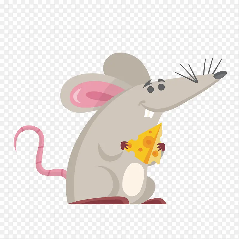 淡色创意设计小老鼠