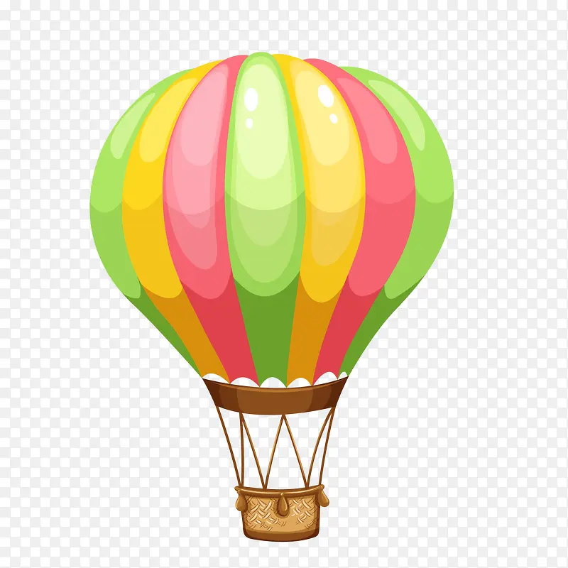 卡通彩色的热气球设计