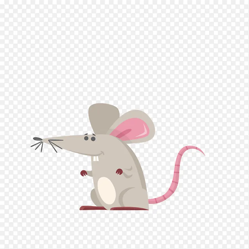 淡色小清新设计小老鼠