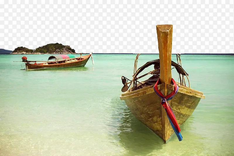 海边的大木伐船