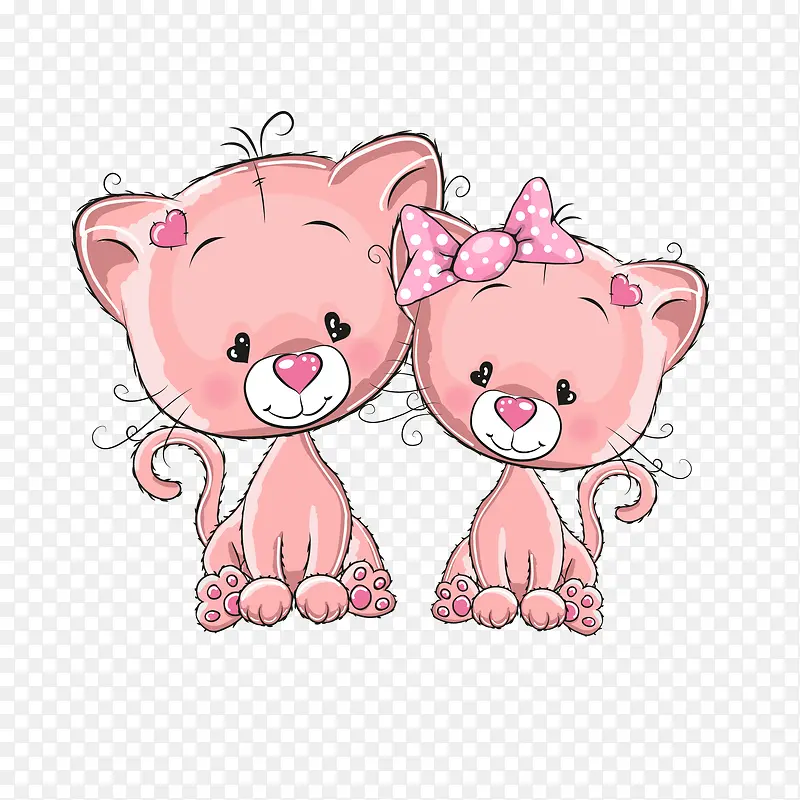 粉红色的卡通小熊设计