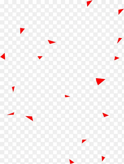 红色不规则三角形飘落