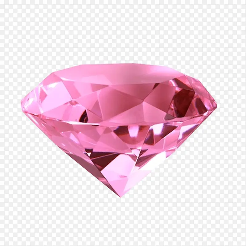 粉色多边形钻石
