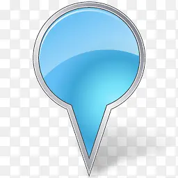Map Marker Bubble Azure Icon