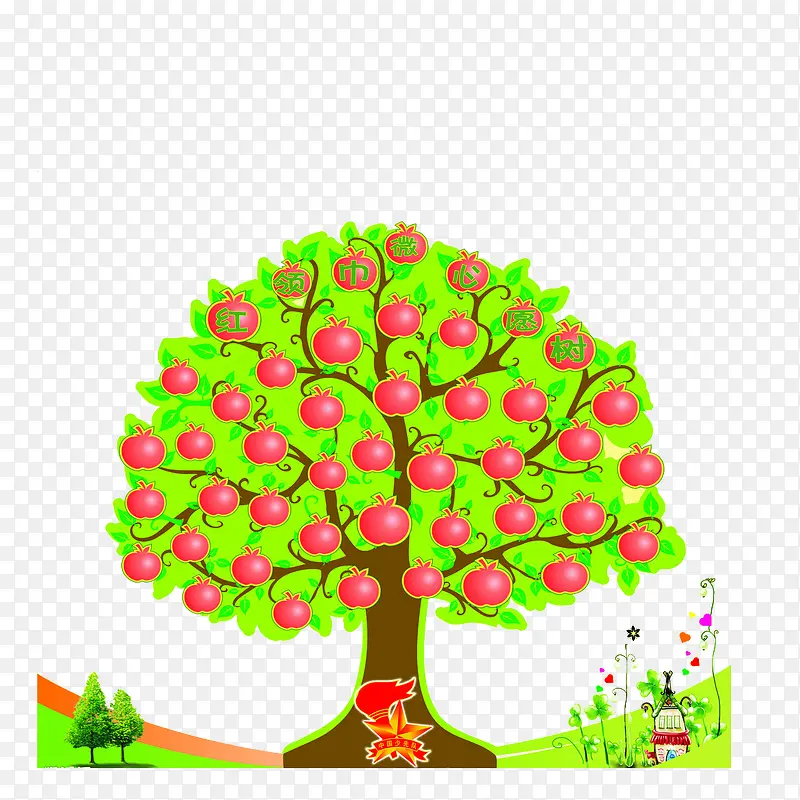 愿望清单绿色儿童心愿树