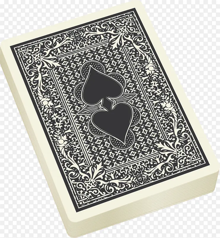 黑色桃心魔术扑克