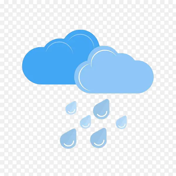 蓝色矢量手绘雨云图标PNG图片素材下载_图片编号qnpvgalq-免抠素材网