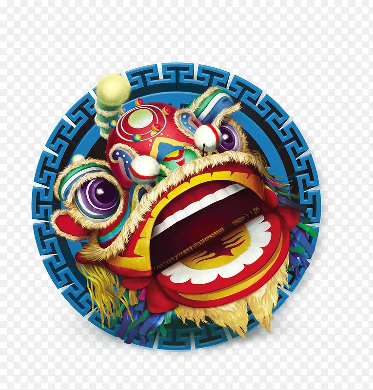 卡通手绘狮子头