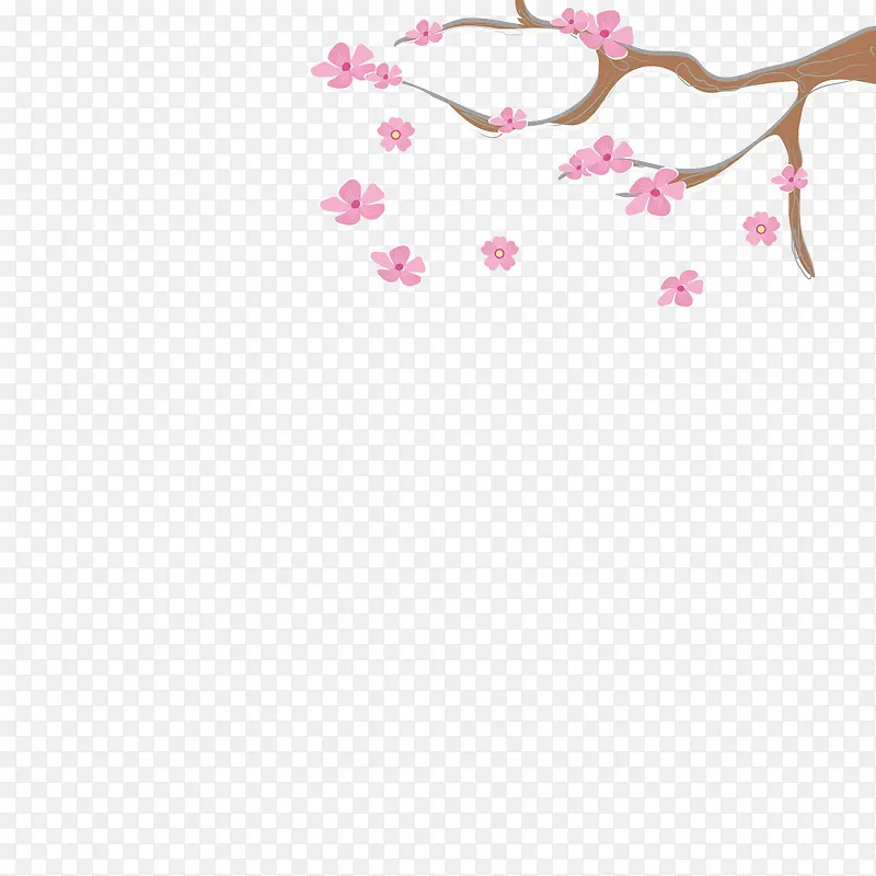 粉色梅花海报设计