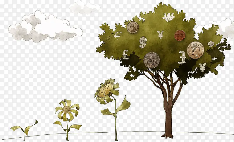 商务金融树木