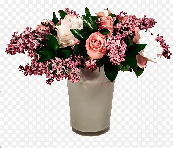 装满鲜花的花瓶