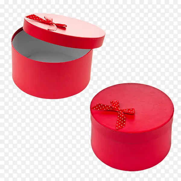 圆形红色礼盒