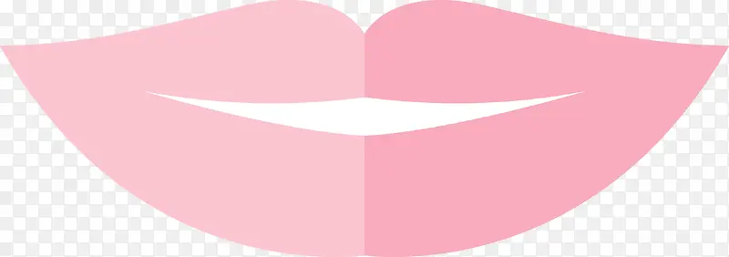 粉色红唇矢量图