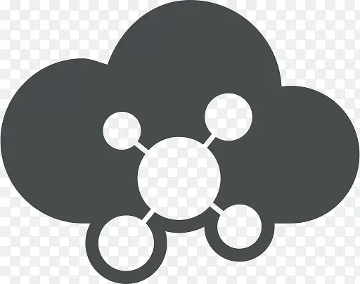 云云计算通信社区连接网络标志云