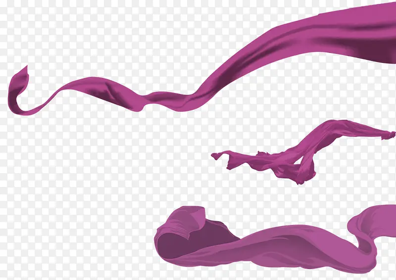 紫色大气绸带装饰图案