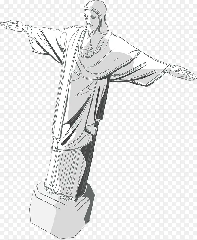 手绘雕塑耶稣