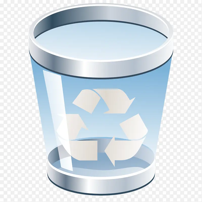 透明的垃圾桶设计矢量图
