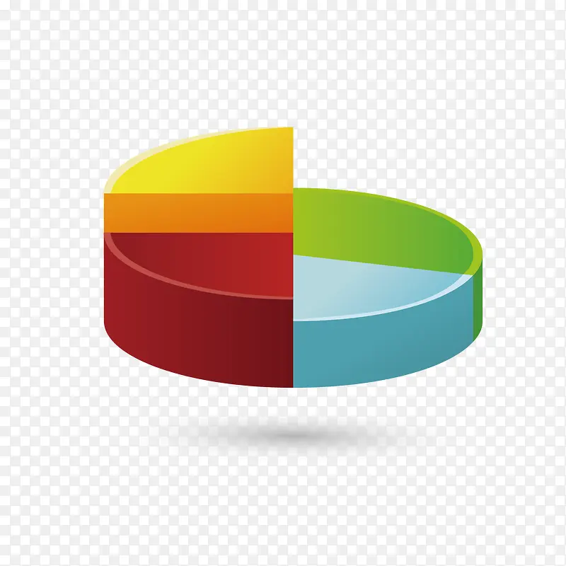 矢量饼状图立体素材免费下载