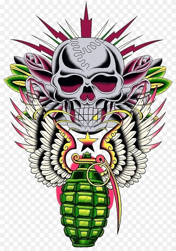 灰色骷髅绿炸弹