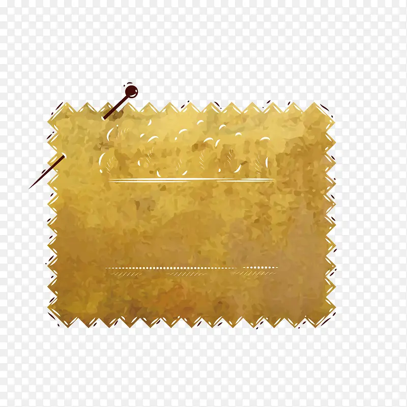 矢量金色复古邮票模板