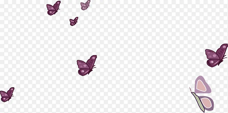 卡通紫色唯美蝴蝶