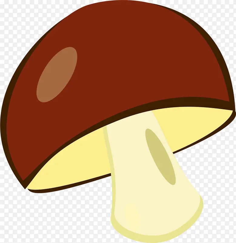 咖啡色卡通蘑菇