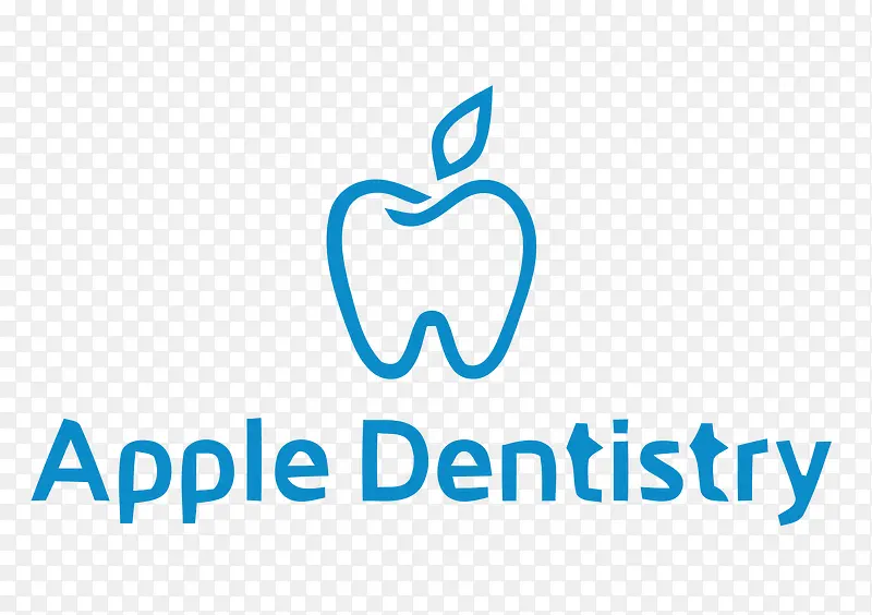牙齿与苹果结合logo设计
