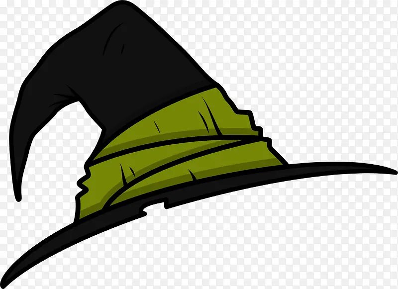 绿色卡通巫师帽