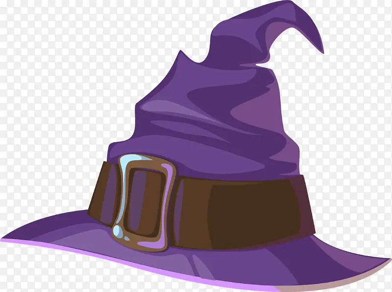 紫色卡通巫师帽