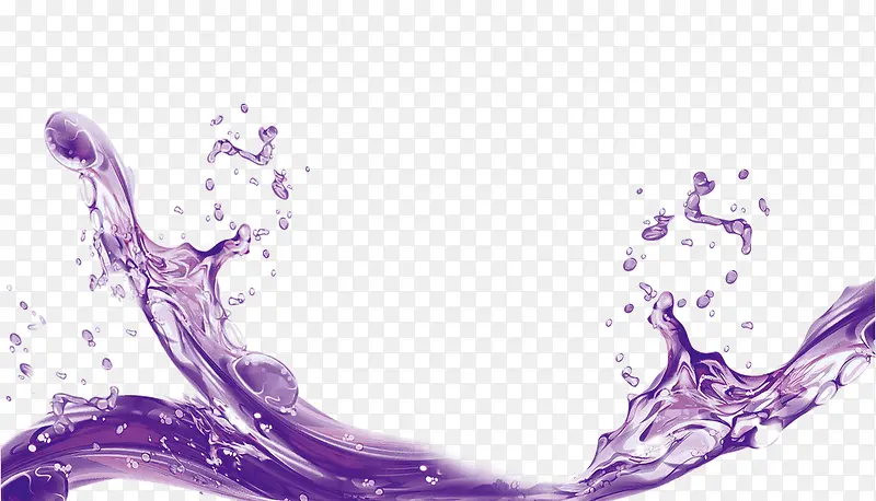 紫色水珠漂浮