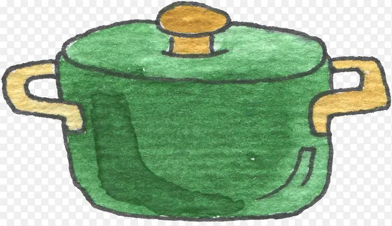 绿色的砂锅