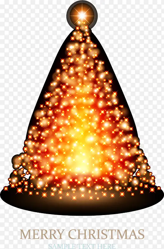 用光聚成的圣诞树
