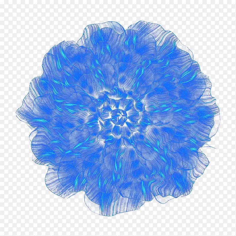 梦幻蓝色花朵顶视图