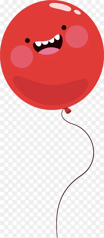 儿童节红色气球小人