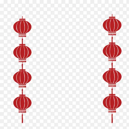 两侧红灯笼