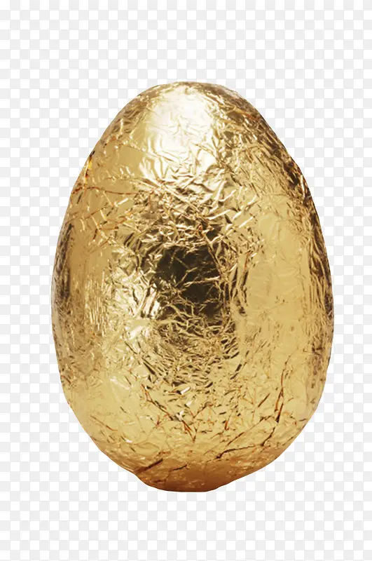 金色禽蛋包装纸内的食用彩蛋实物