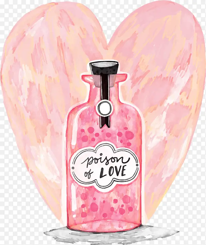 粉红色浪漫许愿瓶