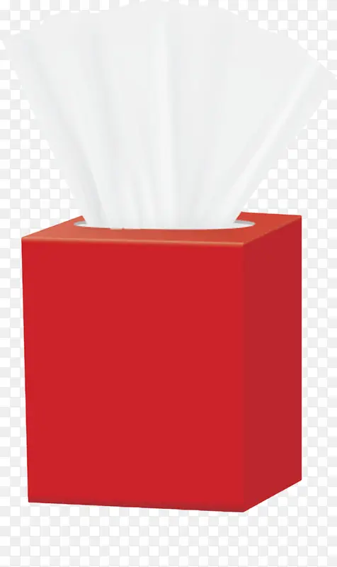 红色塑料包装的抽纸巾实物