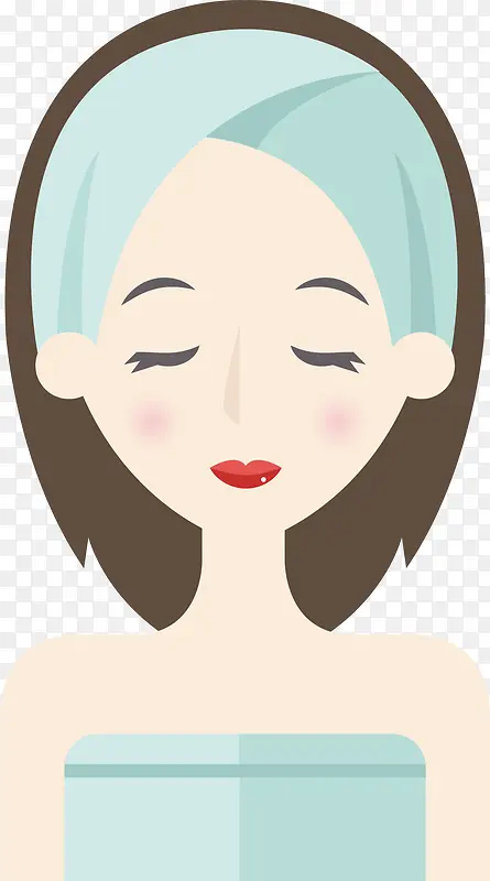 矢量美容的女性手绘素材