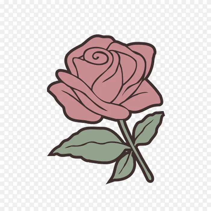 素描玫瑰花