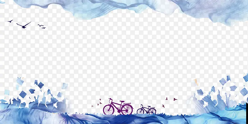 清新创意青春旅行海报背景