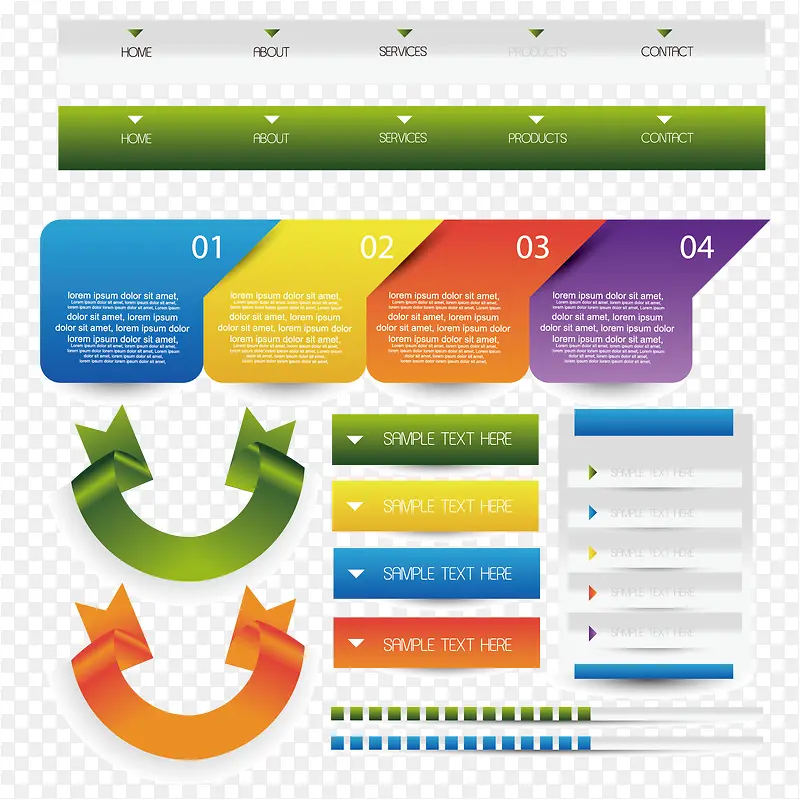 创意网页元素矢量素材