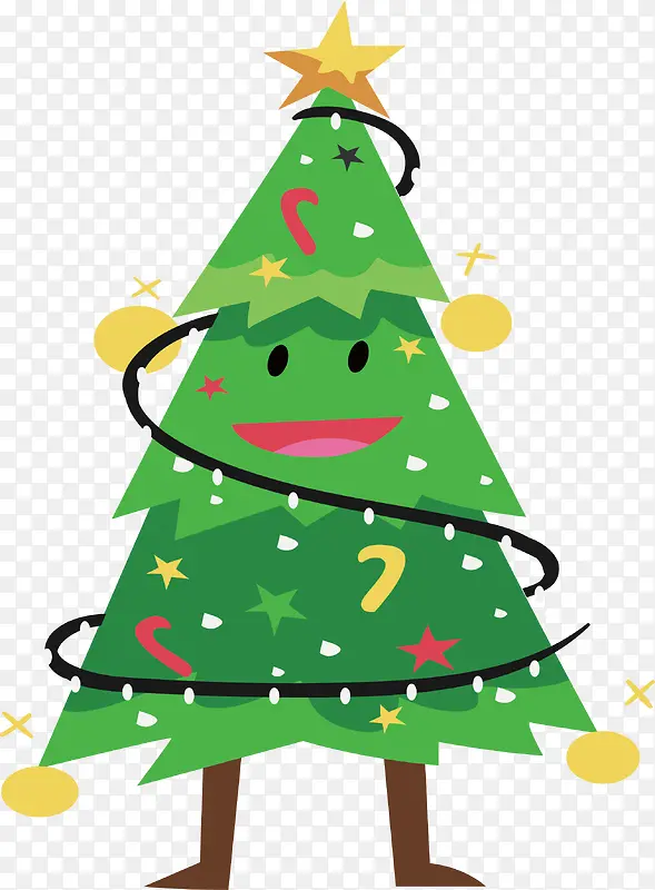 可爱微笑圣诞树