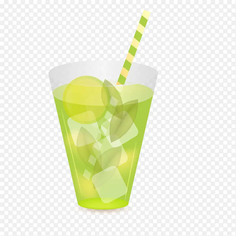 绿色的果汁矢量图