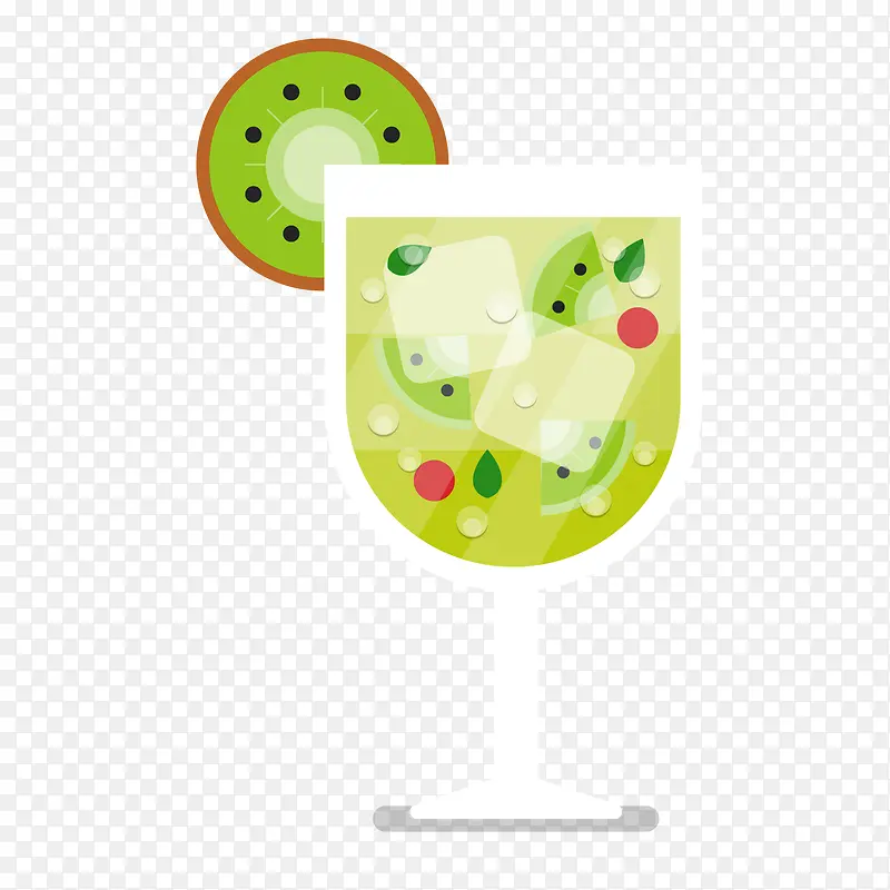 绿色奇异果汁矢量图