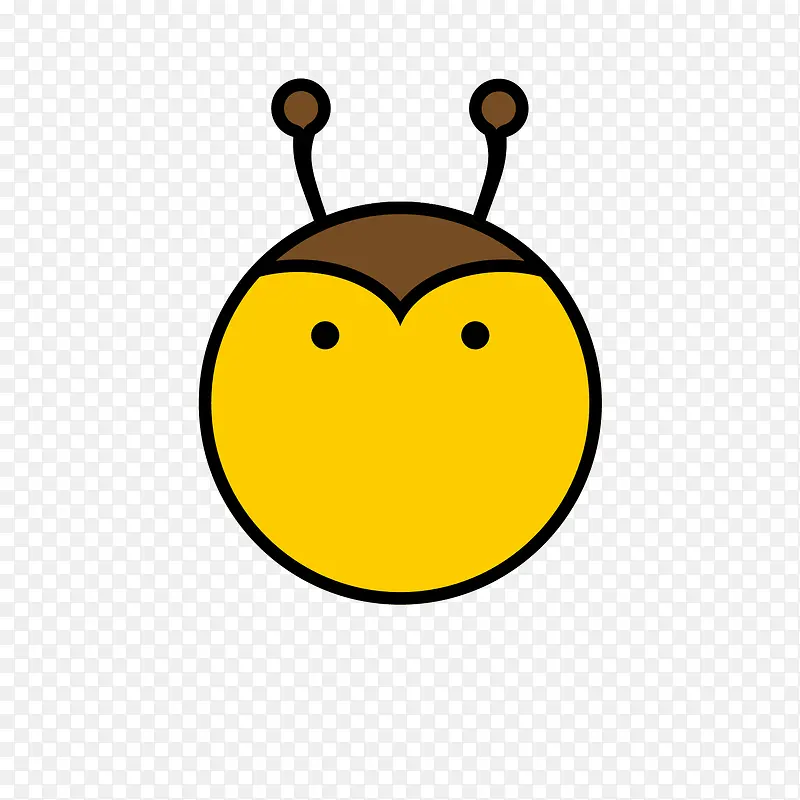 黄色手绘蜜蜂卡通图标