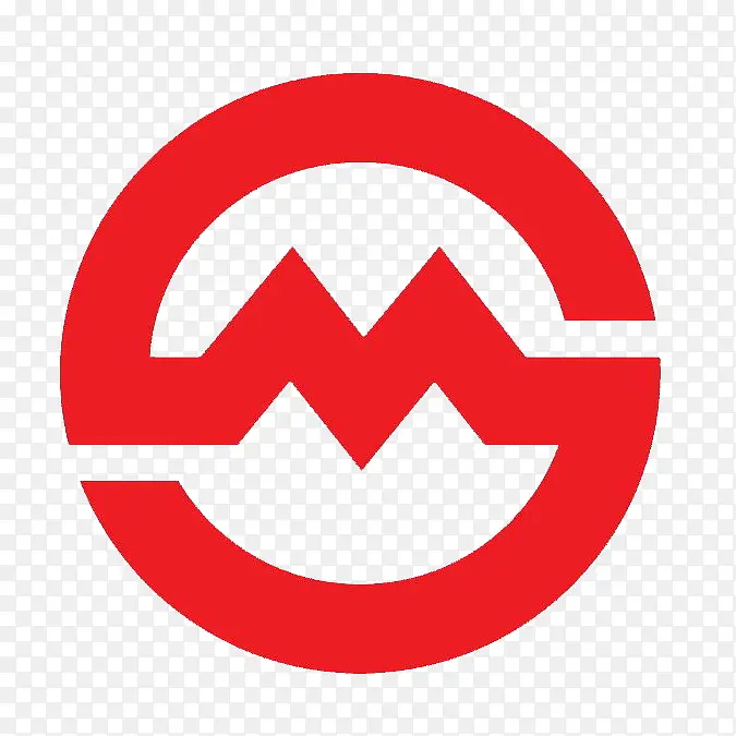 红色上海地铁logo