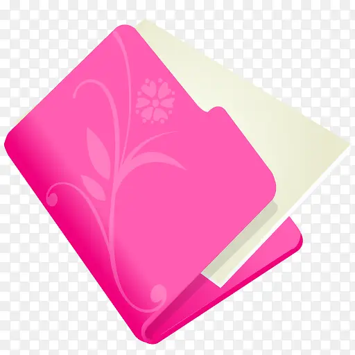 文件夹花粉色图标
