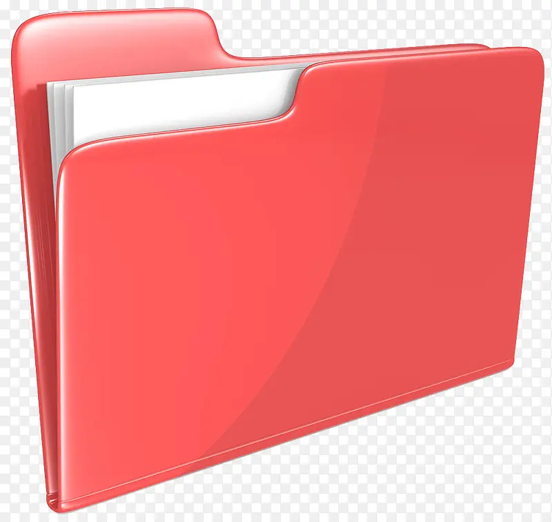 红色手绘矢量文件夹
