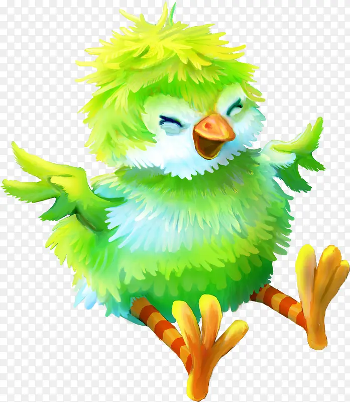 绿色小雏鸟